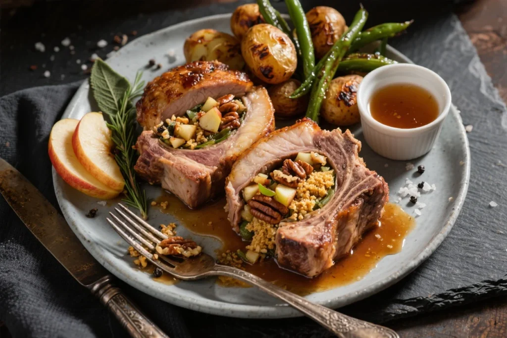 Savory Apple Stuffed Pork Chops Recipe