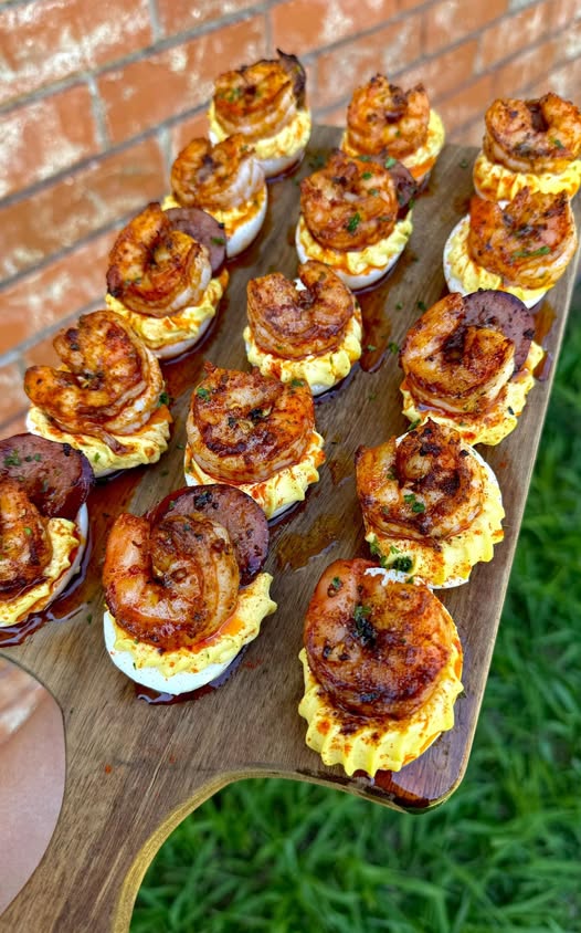 Seafood Boil Sauce Deviled Eggs