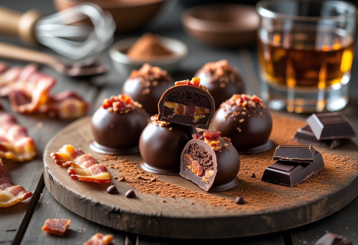 Bacon Bourbon Chocolate Truffles