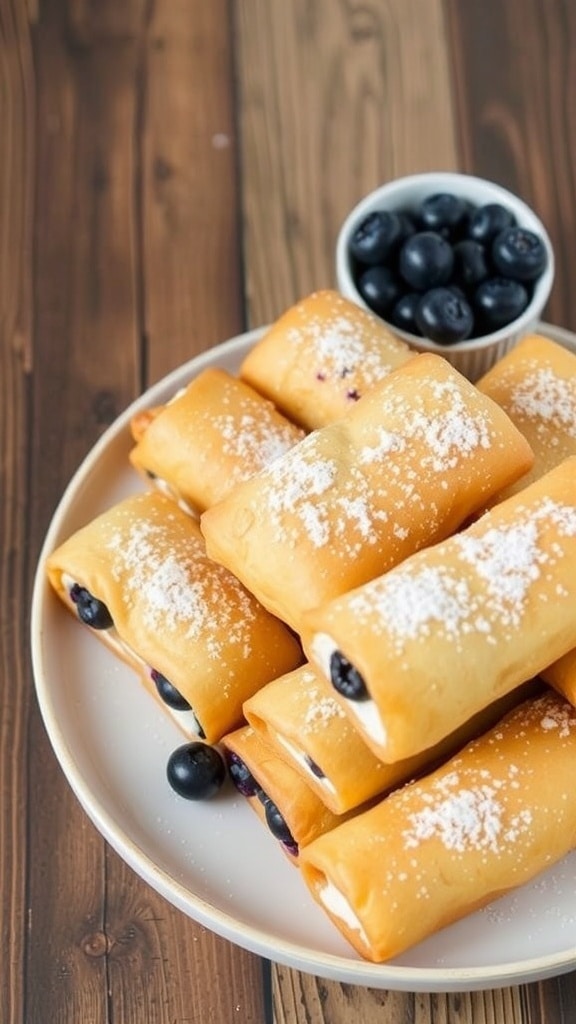 Blueberry Cream Cheese Egg Rolls