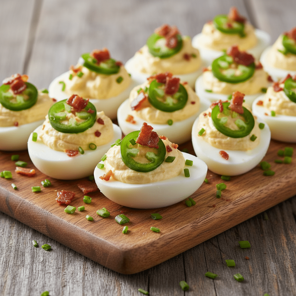 Bacon Jalapeño deviled eggs