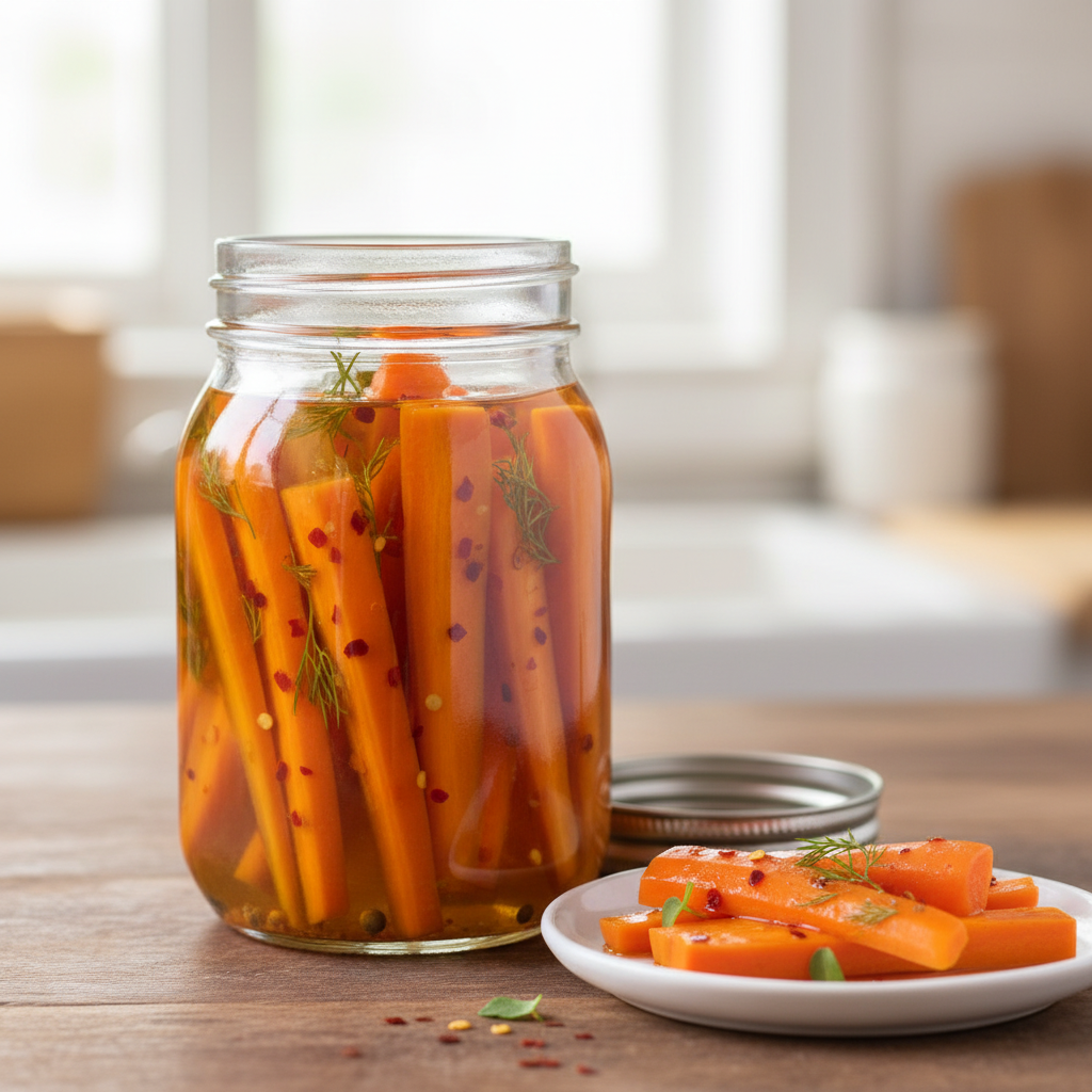 Hot Pickled Carrots