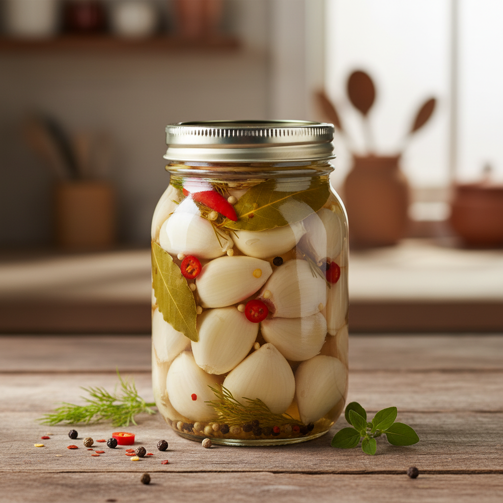 Spicy Pickled Garlic