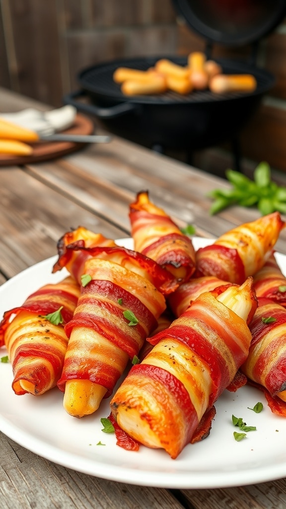 Bacon Wrapped Smoked Cabbage