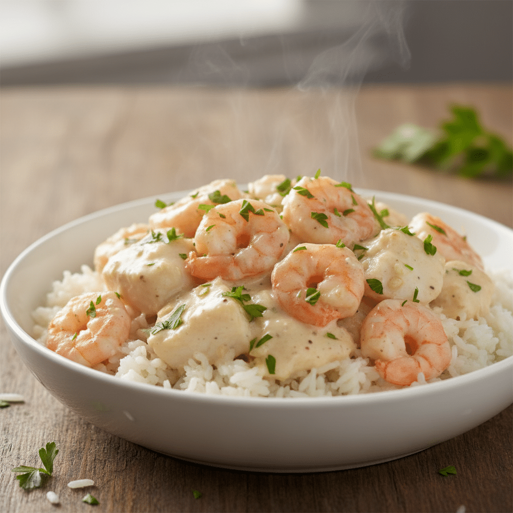 Crock Pot Shrimp and Cod