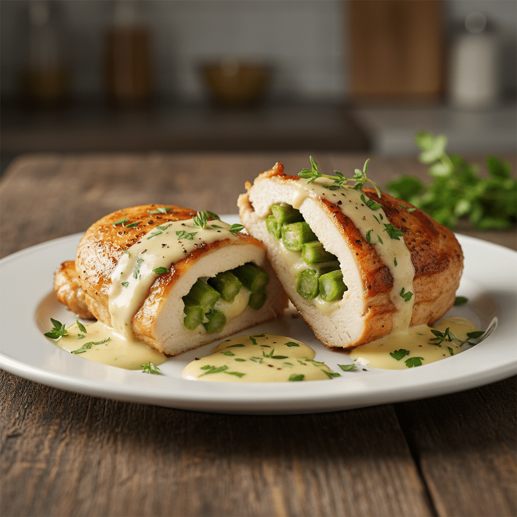 Asparagus Stuffed Chicken Fillet