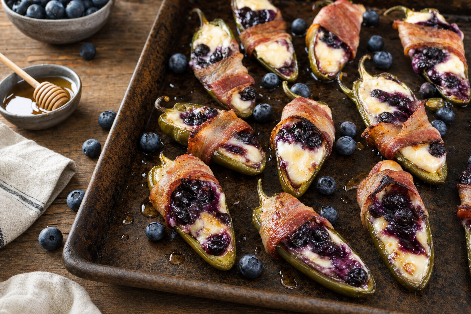 Blueberry Brie Jalapeño Poppers